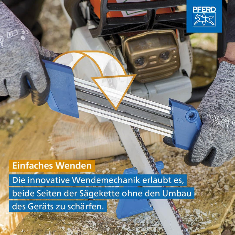 [Australia - AusPower] - PFERD CHAIN SHARP CS-X 17301 11098048 Chainsaw Sharpener, File Diameter 4.8 mm, Sharpens the Saw Teeth and Adjusts the Depth Gauge in One Operation Feilen ⌀ 4,8 mm 
