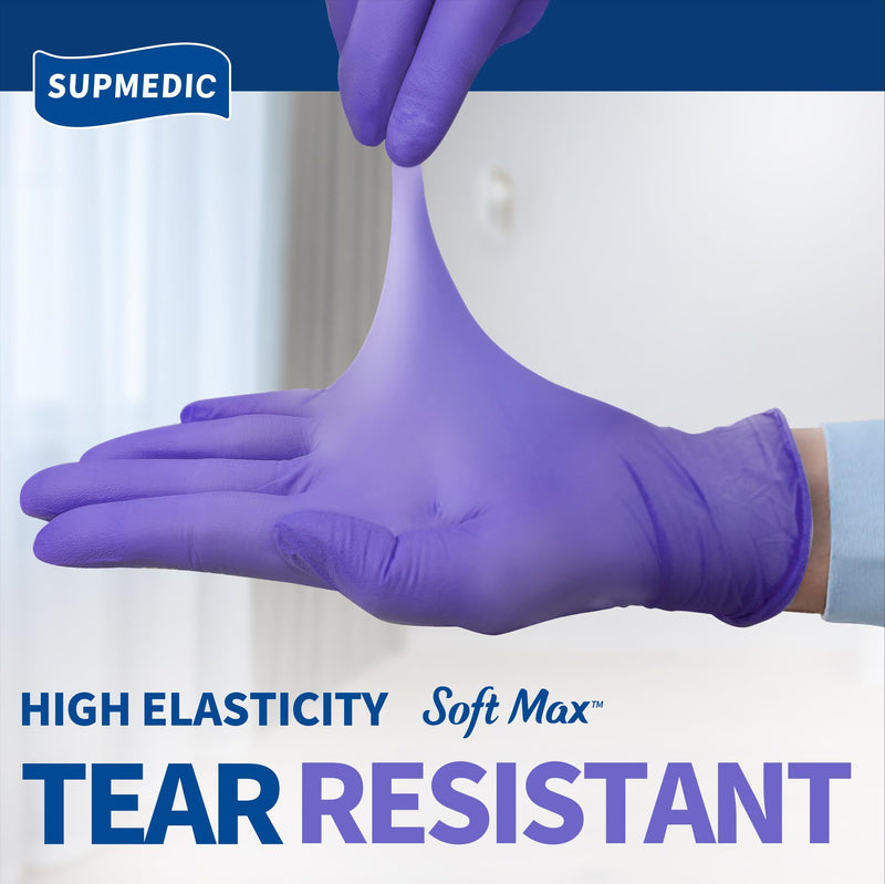 [Australia - AusPower] - Medical Soft Max™ Nitrile Exam Gloves, 100 ct Latex-Free Powder-Free Non-Sterile Food Safe Cleaning Disposable Glove Medium (Blue Violet) 