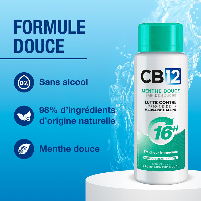 CB12 Mild Mint Menthol Mouthwash (250ml) Single 250 ml (Pack of 1)