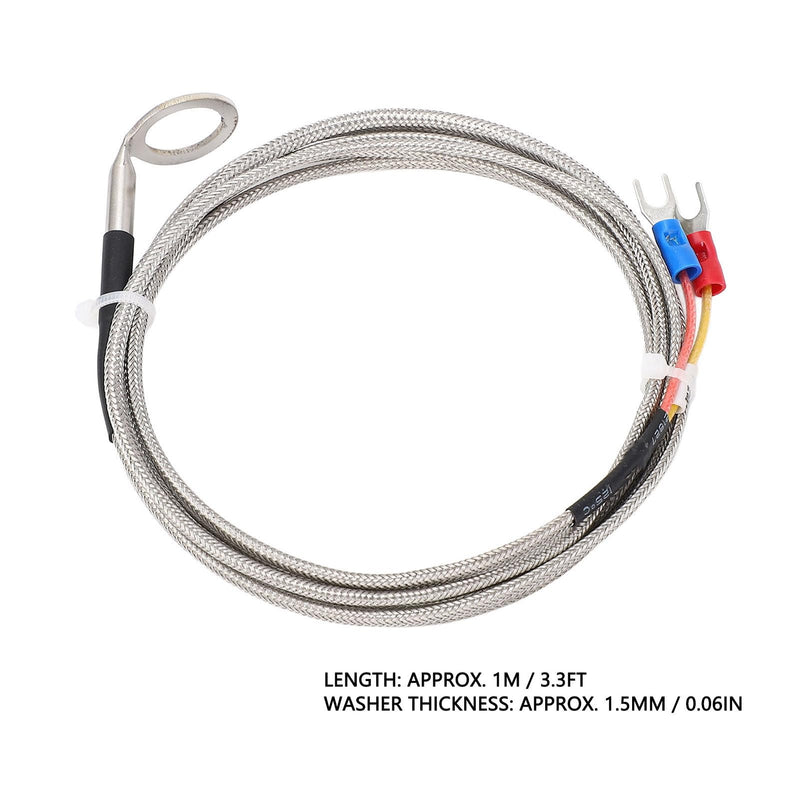 [Australia - AusPower] - K Type Temperature Sensor Thermocouple Stainless Steel for Automotive Engine CHT Measurement with 14mm ID Washer (#1) #1 