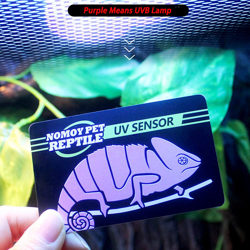 [Australia - AusPower] - 4 Pcs Quick Test UVB Sensor, Reptile UV Tester Heating Lamp Photochromic UVB Card Indicator, Reused 500 Times 