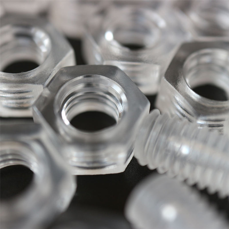 [Australia - AusPower] - 50 x Crosshead Countersunk Screw Nuts and bolts, Transparent Clear Plastic Acrylic, M6 x 20mm - Acrylic Plastic Screws, (15/64 x 25/32 in) 