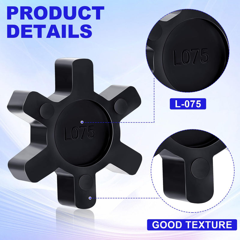 L075 Flexible NBR Rubber Spider Insert, 6PCS Solid Spider Center ...