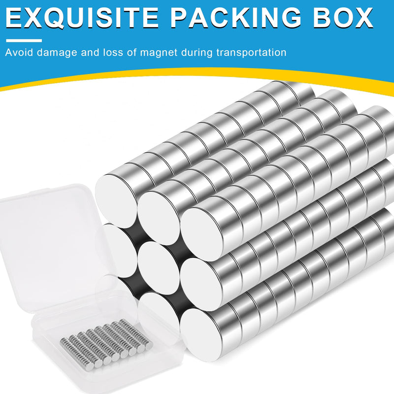 [Australia - AusPower] - Small Magnets, 180 Pack Refrigerator Magnets 6x2mm Rare Earth Magnets Neodymium Magnets for Crafts, Whiteboard, Kitchen Cabinet 6x2 180P 