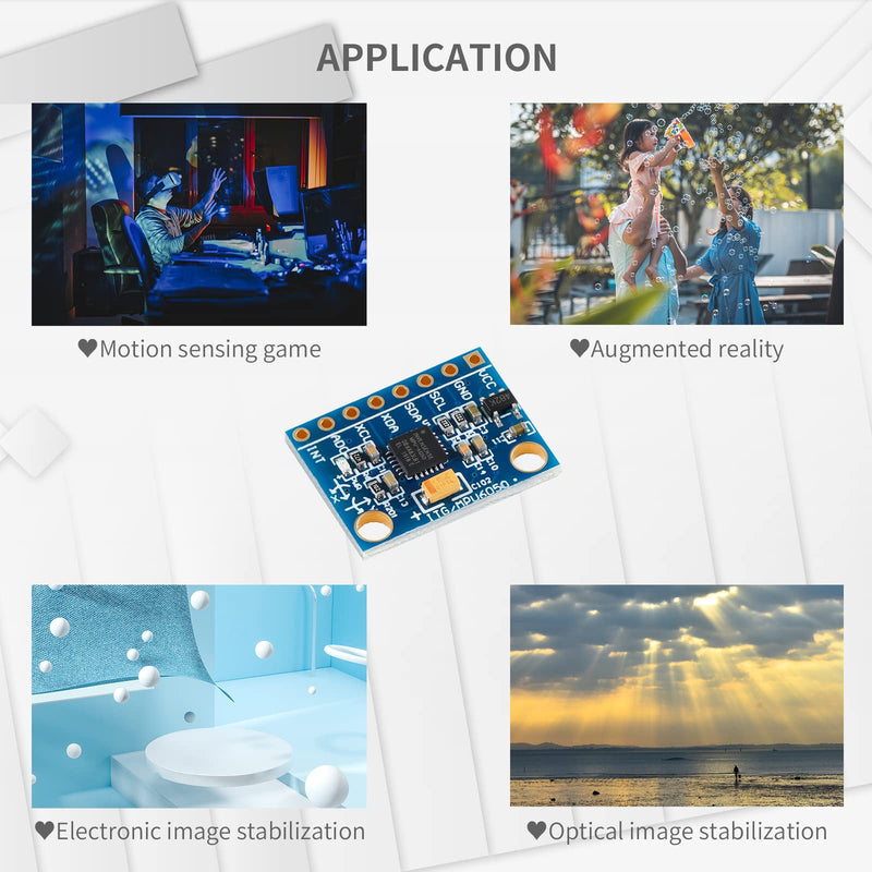 [Australia - AusPower] - GY-521 MPU6050 3 Axis Accelerometer Gyroscope Module,6DOF 3-Axis Accelerometer + 3-Axis Gyroscope Sensor Module16-Bit AD Converter Data Output IIC I2C for Arduino (3PCS) 