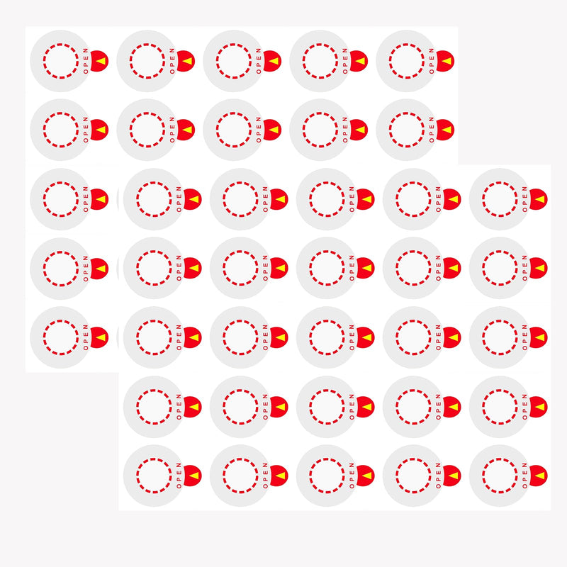 50 PCS Laboratory Circle Leak-Proof Sticker for Aluminum Plastic Caps，Transparent Vials Sealing Stickers,Self Adhesive Sealing Labels Caps(for 13 mm Cap) 50