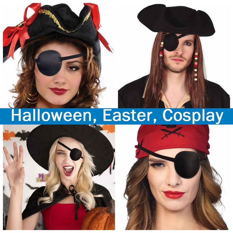 [Australia - AusPower] - 3PCS Eye Patch Medical Adjustable Eye Patches for Adults Treat Lazy Eye Left Right Eyes Cosplay Costume Men Colors 