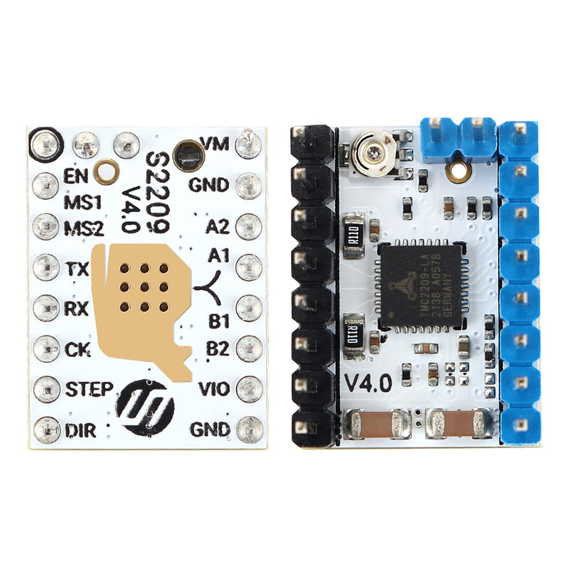 FYSETC 3D Printer Parts 5PCS Upgrade Stepstick Mute S2209 V4.0 Stepper Motor Driver UART Mode with Heatsink for Reprap Ram1.4 MKS Gen/SpideKing/SKR V1.3 MKS GEN L Ramps 1.4/1.5/1.6 Control Motherboard