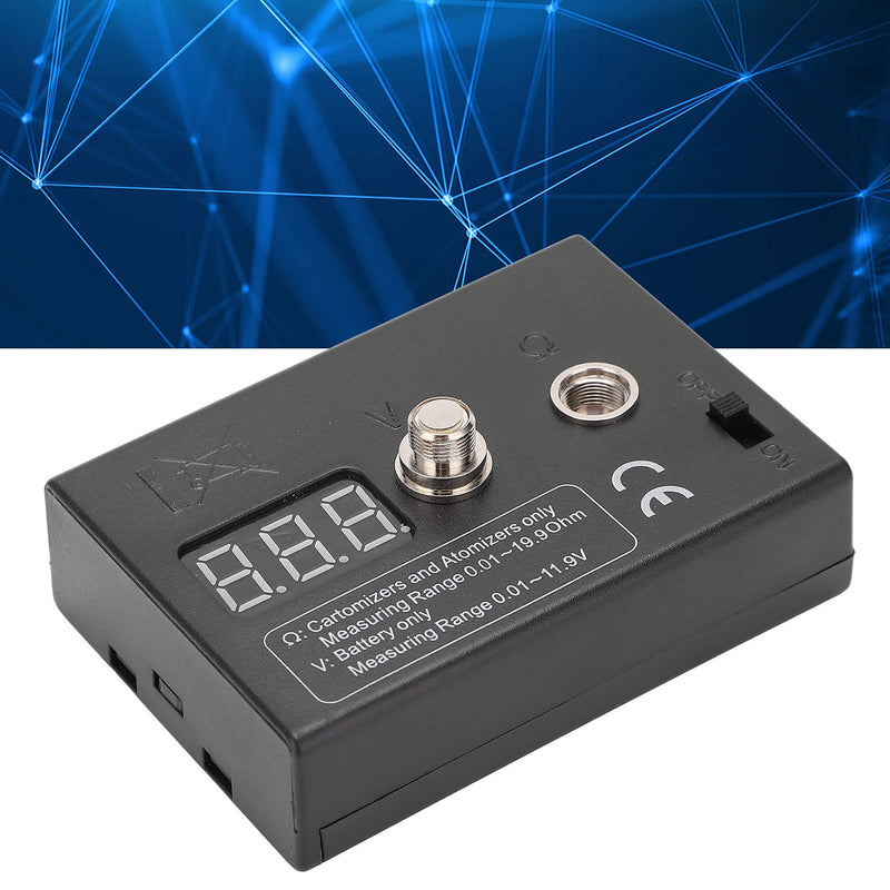 [Australia - AusPower] - Digital Coil Resistance Tester Resistor OHM Meter Reader DIY Tool for Atomizer 3V 0.01 to 20Ω 