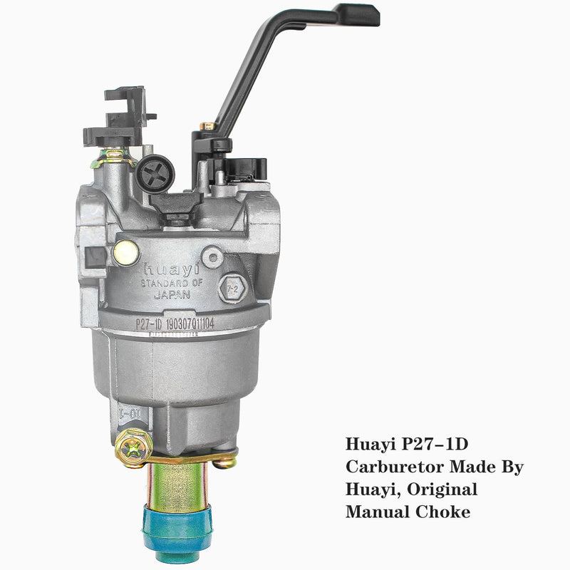 [Australia - AusPower] - fullas Huayi Carburetor P27-1D Manual Choke for Predator 6000W 6500W Generator Champion 5500W 6500W Generator Duromax 7500W Westinghouse 6000W 7500W Gas Portable Generator 