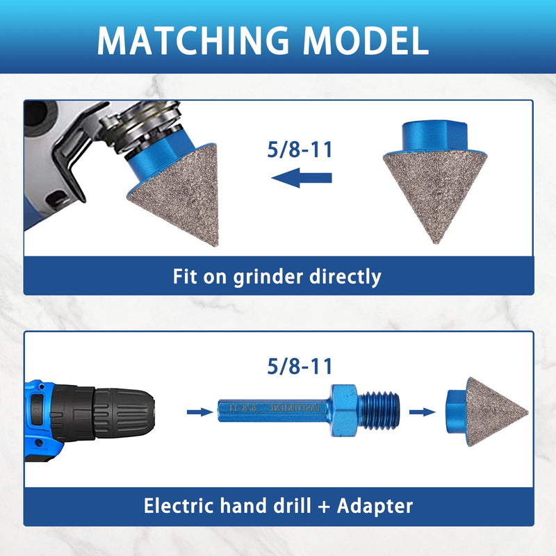 Diamond Drill Bits Set Tile Hole Saw Diamond Hole Saw 9pcs 6/8/10/20/25/35/50mm,35mm5/8-11 Beveling Chamfer Bit,1pc SDS Adapter for Glass Ceramic Porcelain Tiles Marble Brick Granite pots