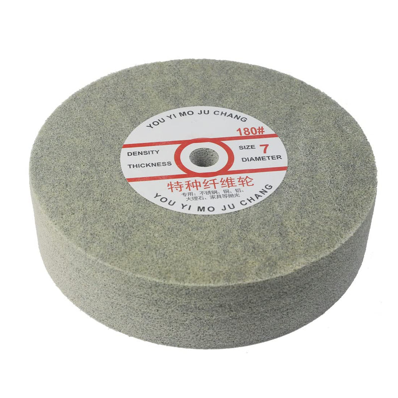 8" x 2" Nylon Fiber Buffing Wheel, Extra Thick 180 Grit Abrasive Silicone Carbide Burnishing Wheel with 5/8" Arbor Hole for Bench Grinder (7P) 8"x2" Extra Thick Fiber Wheel