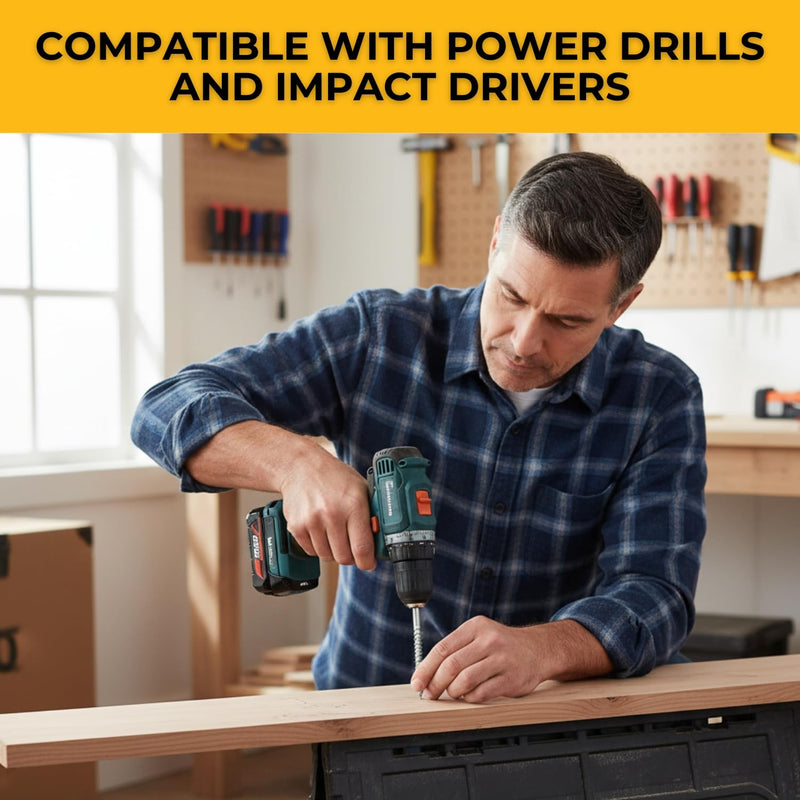FastCap PowerHead Wood Screws, 1.25-Inch, T20 Torx Drive, 200-Pack | Flat Head, Self-Tapping Drill Point, Zinc Finish, Designed for Cabinetmaking, Woodworking & Construction Projects, 99974