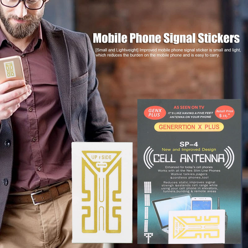 [Australia - AusPower] - 10PCS Phone Signal Stickers, Signal Enhancement Tool, Signal Antenna Booster Amplifier Stickers, Back Adhesive Design, Improve Signal in Travelling Camping 