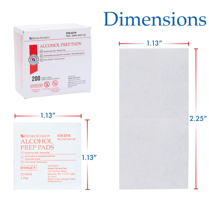 [Australia - AusPower] - Alcohol Prep Pads, Medium, 2-ply, Sterile, Pack of 200 1 Count (Pack of 200) 