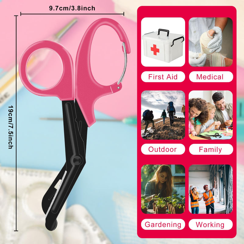 [Australia - AusPower] - Stethoscope Carrying Case Compatible for 3M Littmann Classic III and Trauma Shears for Nurses Bandage Scissors Nurses 7.5" Medical Scissors with Carabiner Stainless Steel Patented Nurse Scissors 