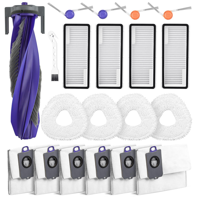 [Australia - AusPower] - 20 Pcs Accessories kit for NARWAL Freo Z10 Ultra/NARWAL Freo Z10 Robot Vacuum Cleaner, 1 Main Roller Brush, 6 Dust Bags, 4 Hepa Filters, 4 Mop Pads, 4 Side Brushes, 1 Clean Tool 20 Pcs for NARWAL Freo Z10 Ultra/Z10 