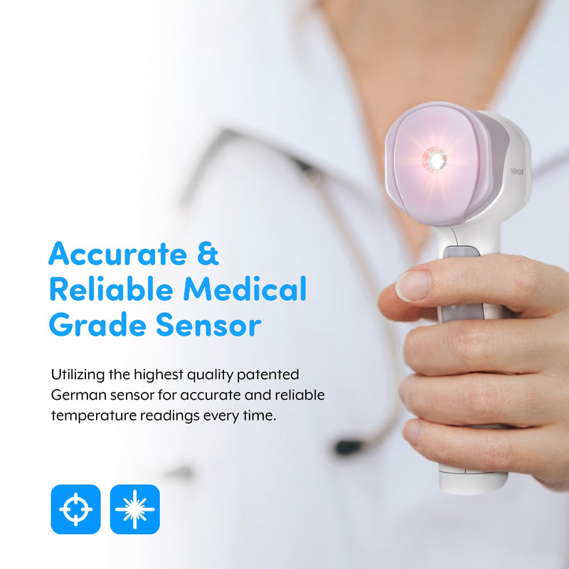 [Australia - AusPower] - Medical Grade FSA HSA Approved Digital Thermometer, Heavy Duty Touchless Infrared Forehead Thermometer, for Adults & Baby, 1s Instant Results Fahrenheit & Celsius 