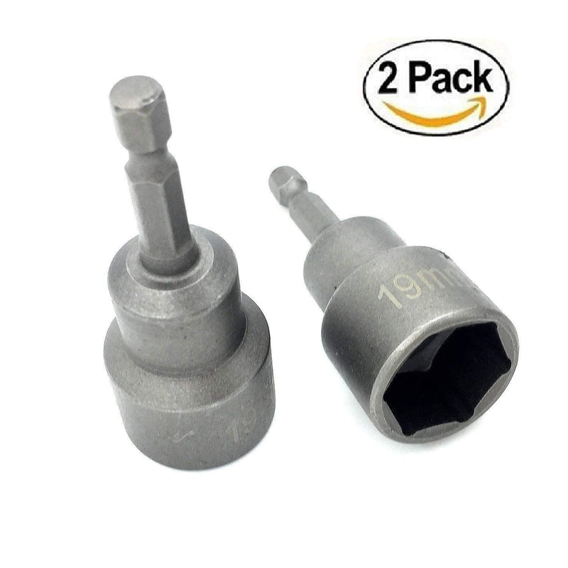[Australia - AusPower] - 2pc Leveling Scissor rv-Jacks Socket Drill Adapter With 1/4 Quick Connect Hex Shank Tools, Works With All 3/4 or 19mm Hex Drive Jacks,Power Nut Driver Bit Set Standard or Quick Connect Chuck 