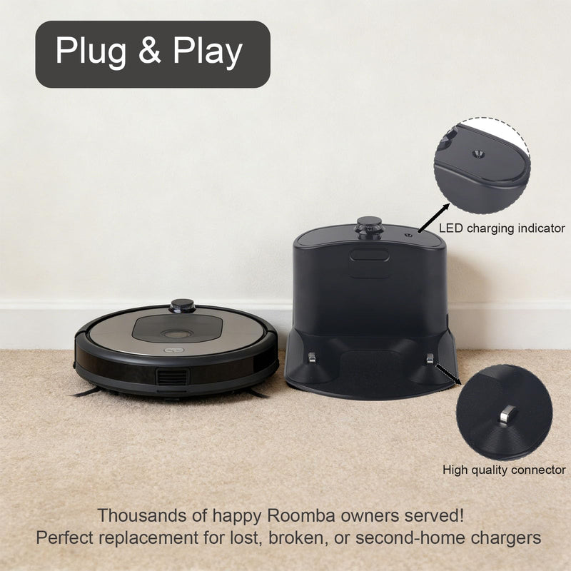[Australia - AusPower] - for Roomba Charger Dock,Replacement for iRobot Roomba Charging Base e5 e6 i1 i3 i4 i5 i6 i7 i8 500-900 Series Models Vacuum Cleaners-with US- Power Cord ADF-N1 17070 17064 4452369(1pcs+1cable) 1pcs+1cable 