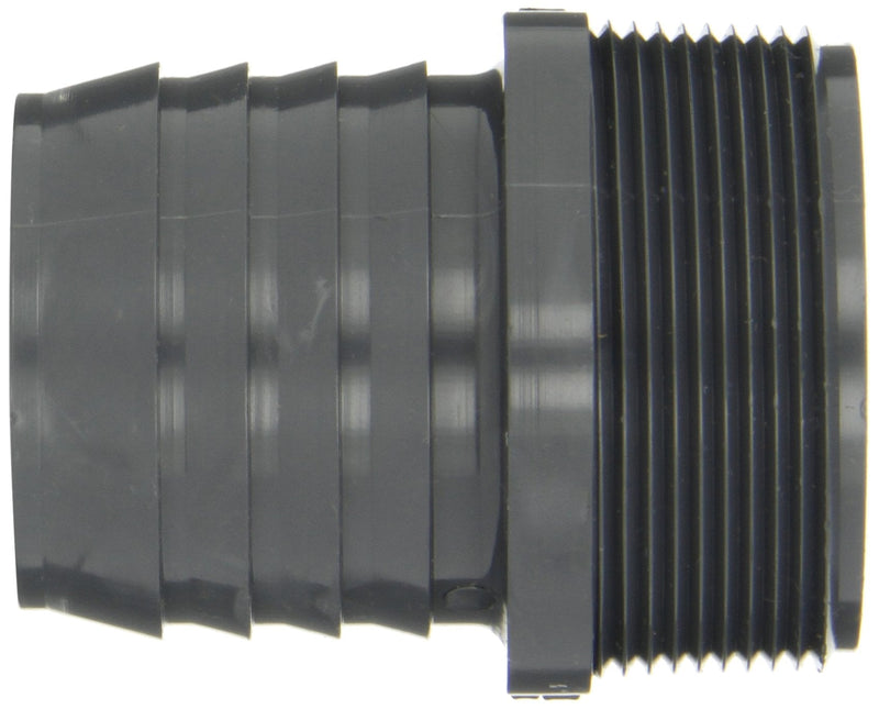 [Australia - AusPower] - Spears 1436 Series PVC Tube Fitting, Adapter, Schedule 40, Gray, 1-1/4" Barbed x NPT Male 