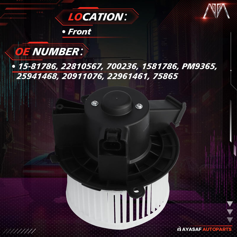 [Australia - AusPower] - MAYASAF 700236 HVAC Blower Motor Assembly fit for Chevy 2007-10 Silverado 1500/2500/3500(HD), 09-13 Traverse, for GMC 07-11 Sierra 1500, 2007-13 Acadia, for Buick 2008-12 Enclave, for Saturn Outlook 