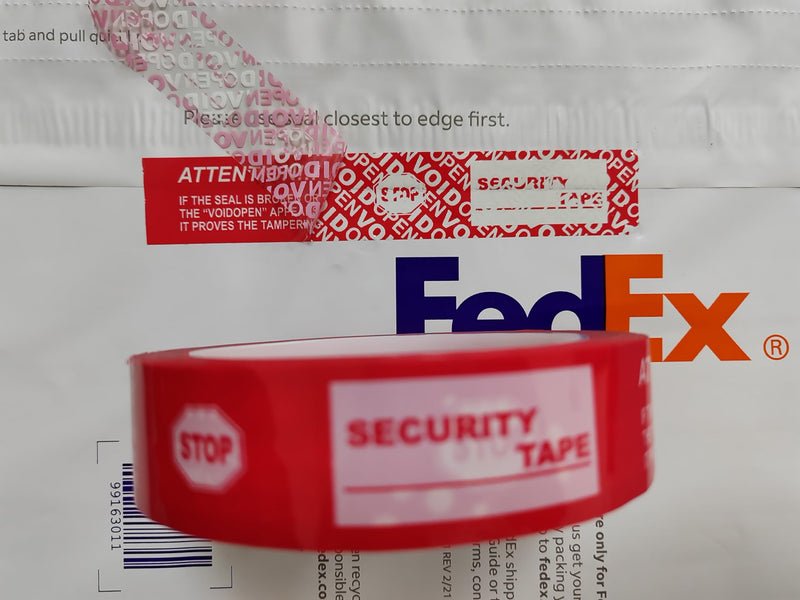 2 Rolls,1" x55 Yards Total Transfer Tamper Evident Security Packing Tape Seals (Superior Tamper Proof with Thick Void Film) 2 Rolls,1" x55 Yards