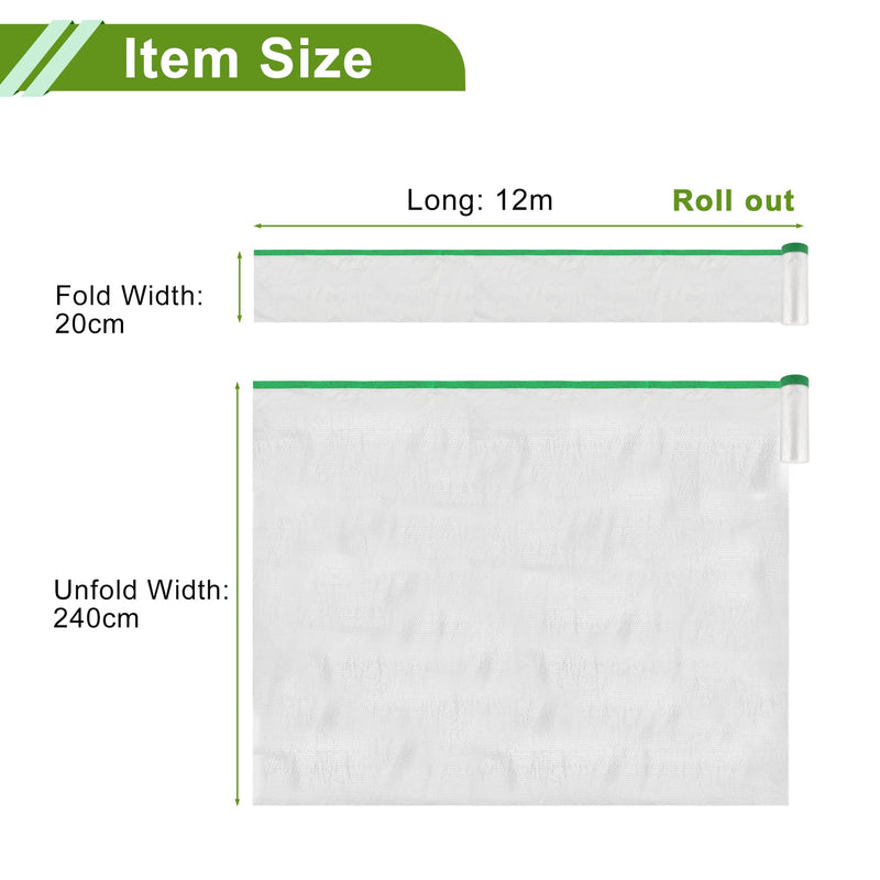 Pre-Taped Masking Film Plastic Cover PE Film Natural Fiber Material 1 Pc 1200x240cm / 39.37ftx94.49" White Dark Green 39.37FT x 94.49"