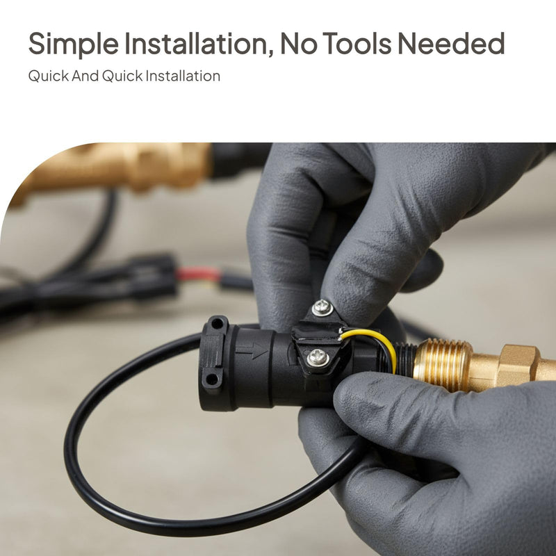 [Australia - AusPower] - Water Heaters Flow Sensors Flow Switch Accessories Flow Rate Turbine Flow Meter Direct Replaces Easy Installation Hall Effect 