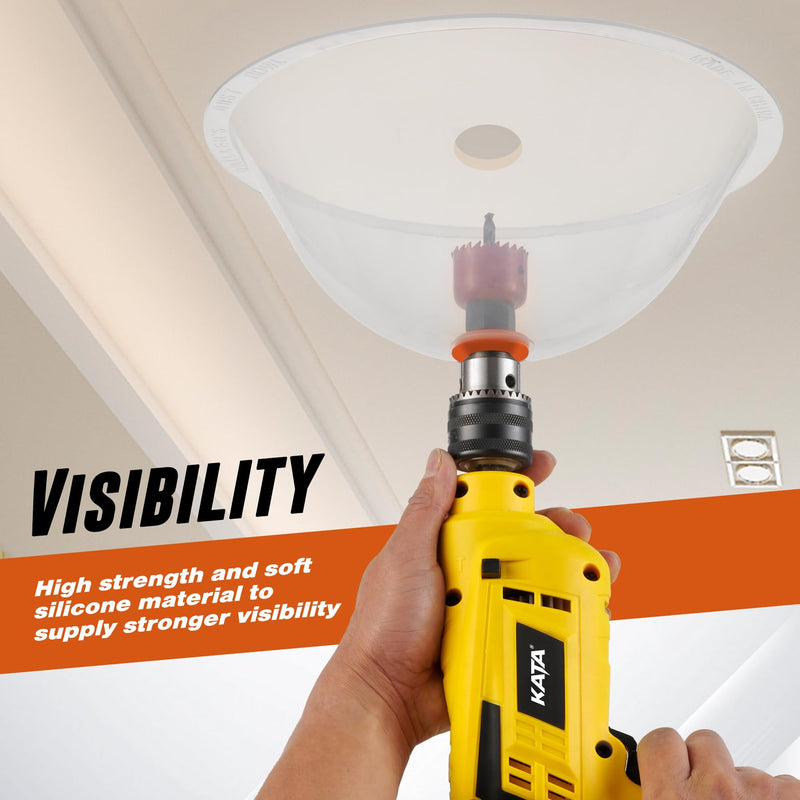 [Australia - AusPower] - KATA 1 Pack Silicone Dust Bowl for Hole Saw, Hole Cutting Drywall and Ceiling Tile for Installing Recessed Lights, Hole Saw Accessories and Works with All Hole Saws, Extra 2pieces Metal Ring 1PACK 