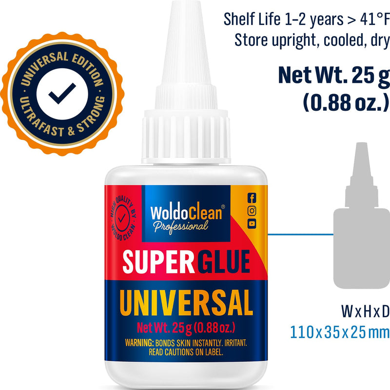 [Australia - AusPower] - Super Glue for All Purpose 25g Extra Strong - Waterproof, Heat-Resistant, Clear Glue with Precise Nozzle 