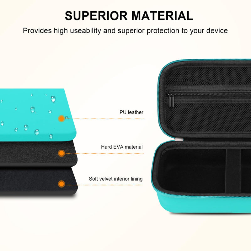 [Australia - AusPower] - Elonbo Carrying Case for Portable Handheld Inhaler Nebulizer Machine for Adults and Kids, Asthma Inhaler Travel Case, Handheld Mesh Atomizer Machine Holder, Inhaler Spacer Bag, Green 
