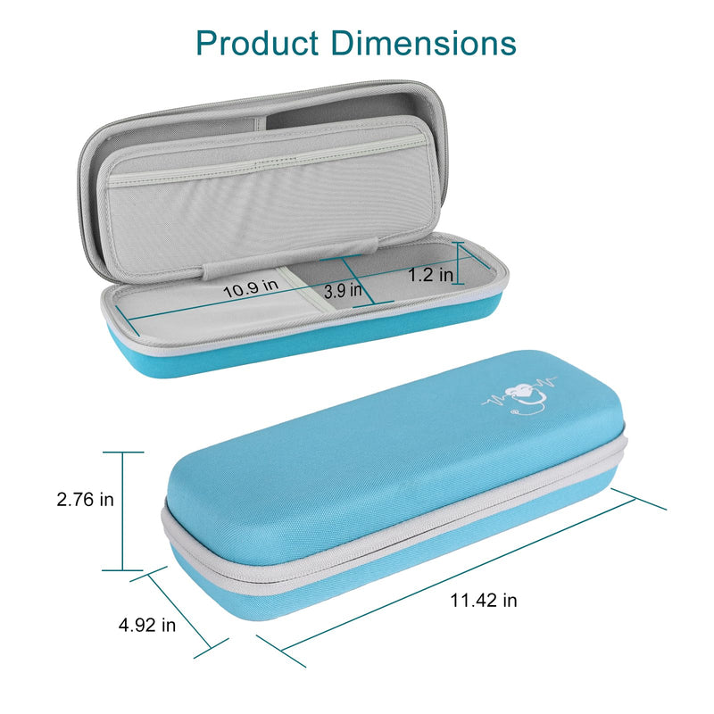 [Australia - AusPower] - Stethoscope Carrying Case Hard Stethoscope Case and Pen Lights Medical with Pupil Gauge and Ruler LED Pen Lights for Nurses Doctors Nursing Pen Light Penlight Nurse Penlights for Nurses 