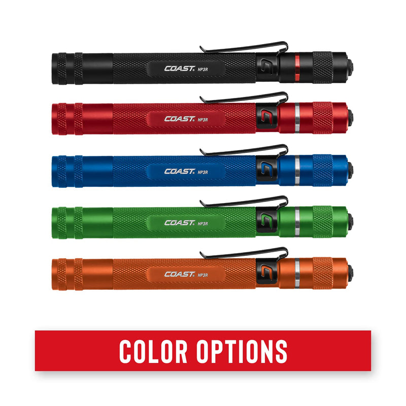 [Australia - AusPower] - Coast HP3R 385 Lumen Rechargeable LED Penlight with Twist Focus, Red 