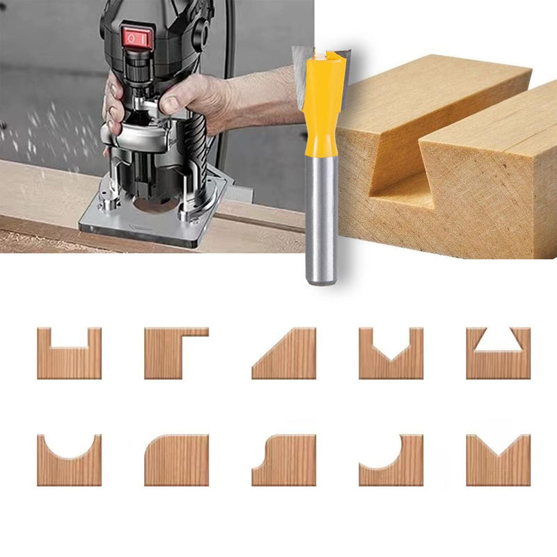 [Australia - AusPower] - HPMAISON 12-Piece Milling Cutter Set for Routers, Cylindrical Shank 6 mm, Precise Carbide Cutting Plates, Wood Cutter Bits Cutter Set for Edge Milling, Wood Router, Woodworking 12 pieces. Milling cutter set - shank 6 mm 