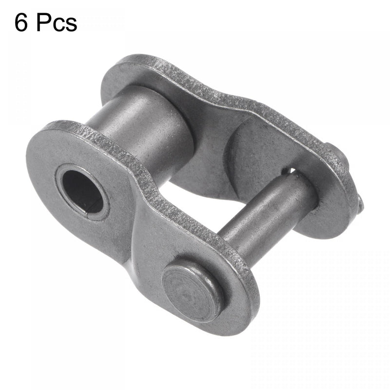[Australia - AusPower] - uxcell 6Pcs #80 Chain Offset Half Link Roller, 1" Pitch Carbon Steel, Standard Chain End Connector Split Links for 16A Chain 