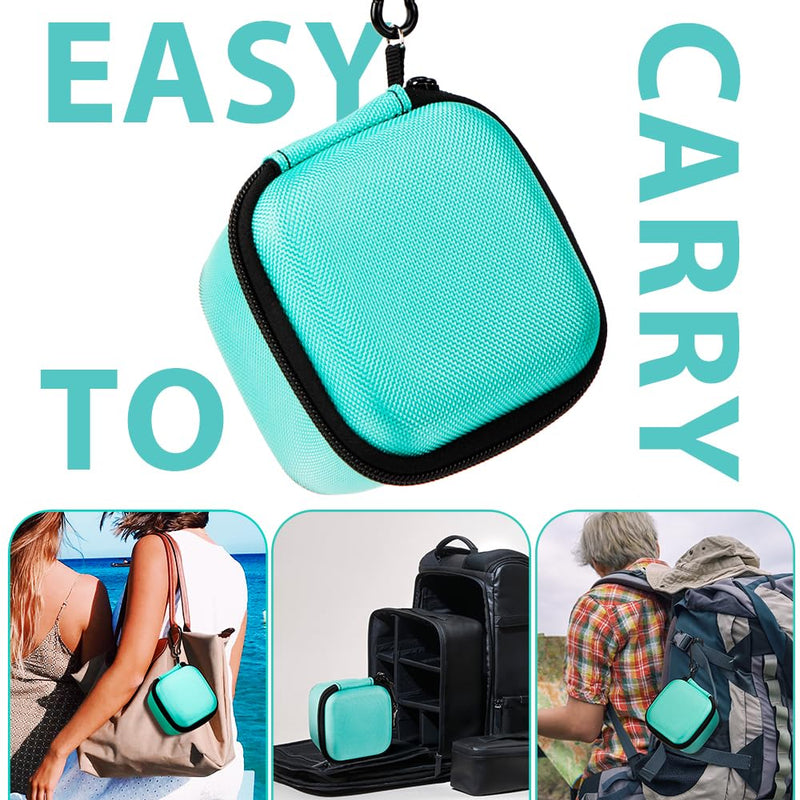 [Australia - AusPower] - Phomemo P12 Case, Label Maker Case for P12 & P12 Pro Label Maker, Carrying Bag Storage for P12 Label Maker & Label Tapes, Easily Store Your Printer with Mesh Pocket for Cable Accessories, Green 