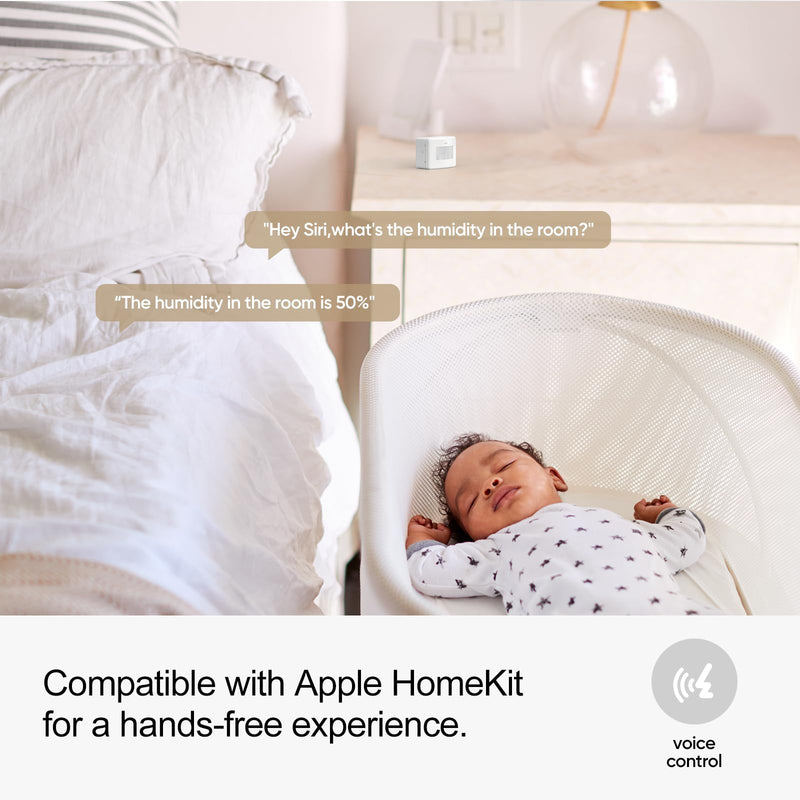 [Australia - AusPower] - Smart Motion Sensor, Wireless Hygrometer, Thermometer, Works with Apple HomeKit, Smart Home Automation, PIR Motion Detector-Thread ((iOs 17.4 and above is Required) white 