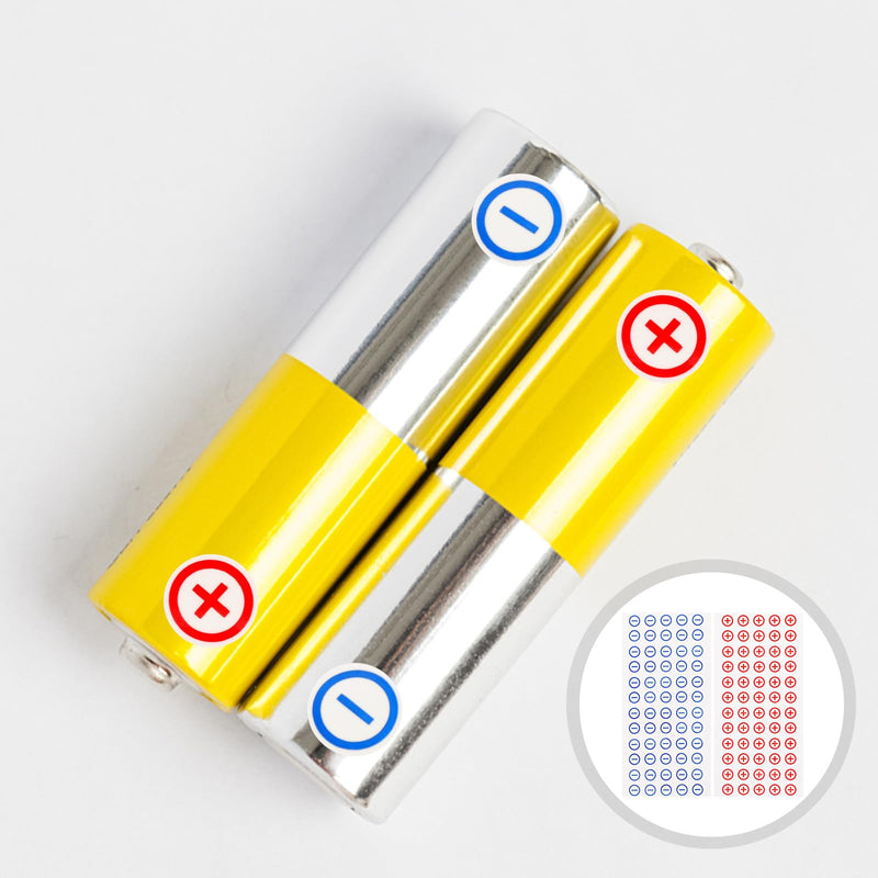 120 Pcs Labels Safety Warning Adhesive Electrode Tape Polarity Safety Stickers Cute Car Accessories Phone Battery Car Decals Battery Label Stickers PVC Car Stickers Electric Box