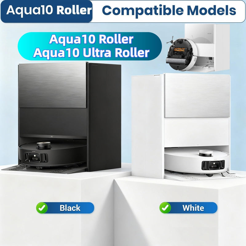 [Australia - AusPower] - 22 Pack Aqua10 Ultra Roller Accessories Kit for Aqua10 Roller/Aqua10 Ultra Roller Replacement Parts,2 Main Brush 2 Mopping Brushes 4 Hepa Filters 6 Side Brush 6 Vacuum Bags Aqua10 Roller Parts 
