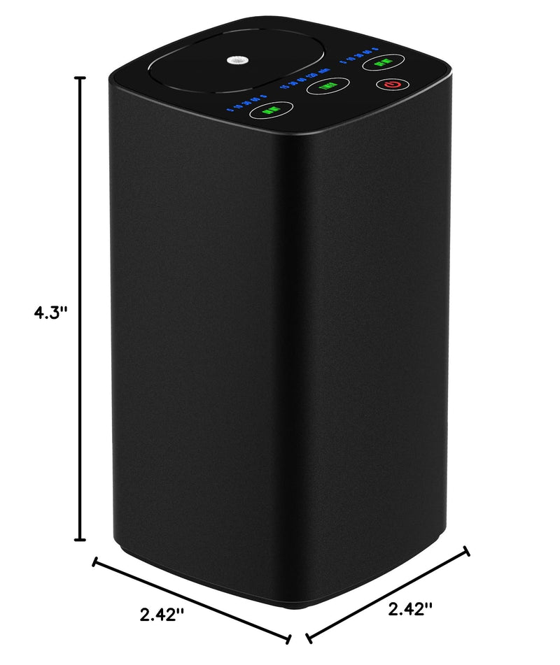 Waterless Car Essential Oil Diffuser, Portable Nebulizer Aromatherapy Diffuser, Mini Scent Air Machine with Timers for Home, Room, Car, Office,Travel Black