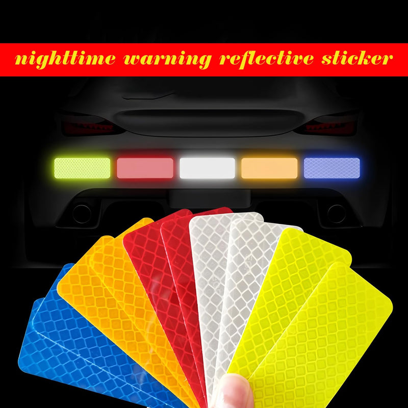 30 Pcs Reflective Stickers, Waterproof Reflective Tape Safety Reflective Tape, Warning Stickers for Vehicle/Bicycle/Motorcycle/Outdoor Enthusiasts