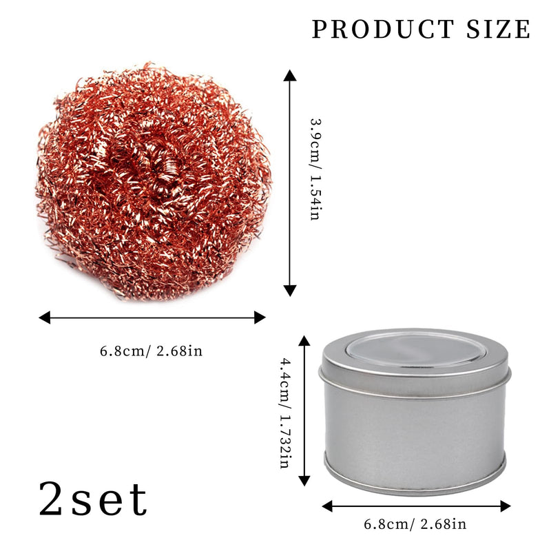 [Australia - AusPower] - Pack of 2 soldering tip cleaner, soldering tip cleaning wire, soldering sponge, soldering accessories, soldering iron cleaner, soldering iron tip cleaner, brass tip cleaner, with stainless steel 