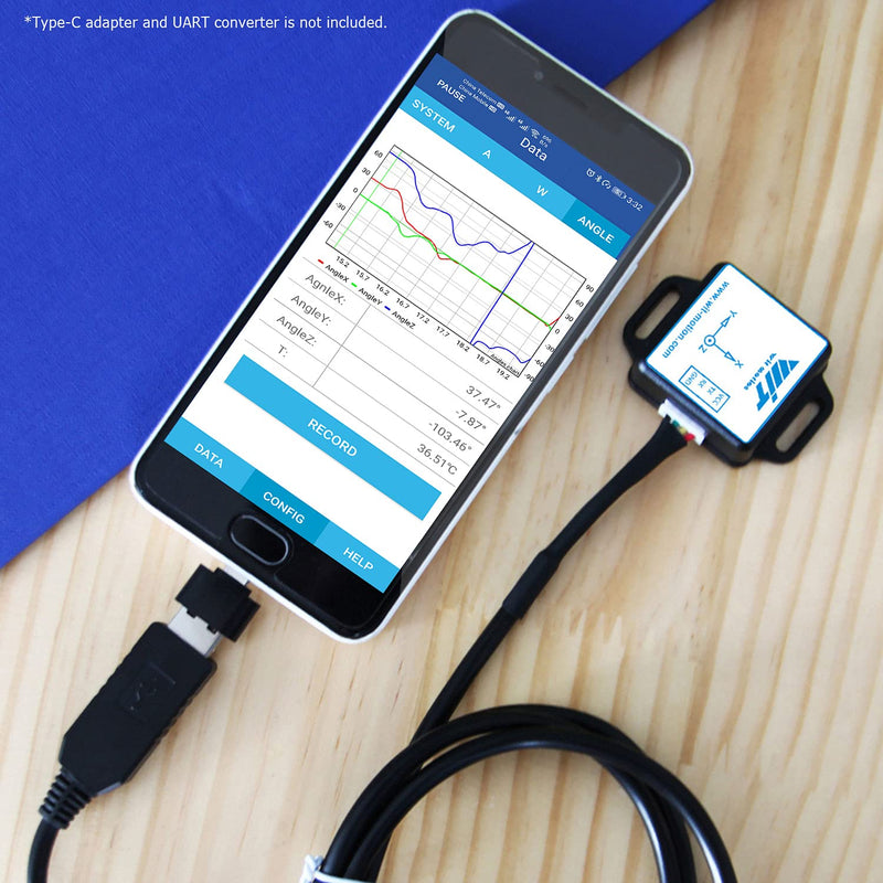 [Australia - AusPower] - WitMotion WT61C-232 High-Accuracy Accelerometer Sensor, 6-Axis Acceleration(+-16g)+Gyro+Angle (XY 0.05° Accuracy) with Kalman Filtering, MPU6050 AHRS IMU (Unaffected by Magnetic Field), for Arduino 