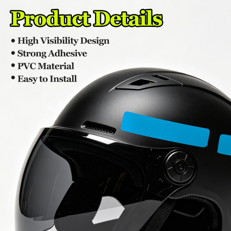 PATIKIL Hard Hat Reflective Stickers, (5 x 6 Inch, Lake Blue) (7 Pcs), Retro Reflective Safety Tape Durable Adhesive Helmet Stickers, Suit for - Hard Hats/Helmets/Mailboxes