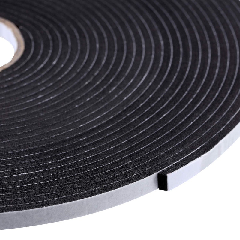 [Australia - AusPower] - Tatuo Double Sided Foam 1/8 Inch Mounting Adhesive Thick Tape Foam Seal Tape, 3 Rolls (1/4 Inch Wide by 32.8 Feet Long Each Roll) 1/ 4 Inch Wide by 32.8 Feet Long Each Roll 