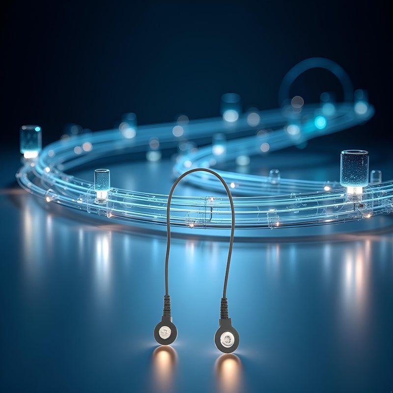 [Australia - AusPower] - 3.5mm Tens leadss Wires, Tens leadss Electrode Wires Tens Replacement Electrode Wires Leads Tens Cables Standard Connection Snap Cable for Digital Device for Electrode Leads Massager Machine 