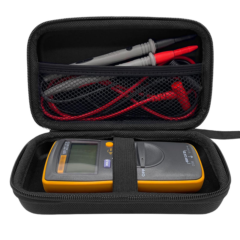 [Australia - AusPower] - Case for Fluke 101/106/107 Handheld Digital Multimeter, EVA Drop-Resistant Meter Case(Case Only), Black 