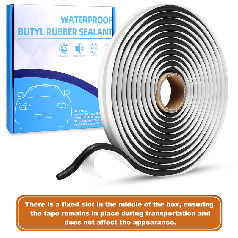 Butyl Sealant Tape, 13Ft Headlight Sealant, Butyl Rubber Sealant for Automotive (Car, RV, Marine) for Installing Car Part, Windows, Doors and Windshield etc. - 2 Roll