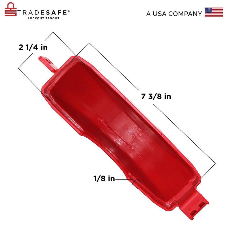 [Australia - AusPower] - TRADESAFE Gate Valve Lockout - Red Lockout Tagout Valve for 5 inch to 6-1/2 inch Diameter Valve Handles, OSHA Compliant, Impact Resistant Propane Tank Lock, Gas Lock 5" - 6-½" Red 